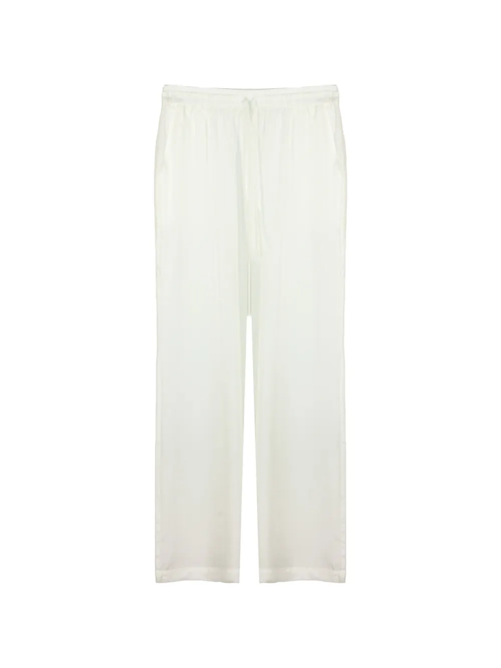 P.A.R.O.S.H. silk drawstring relaxed trousers - Bianco