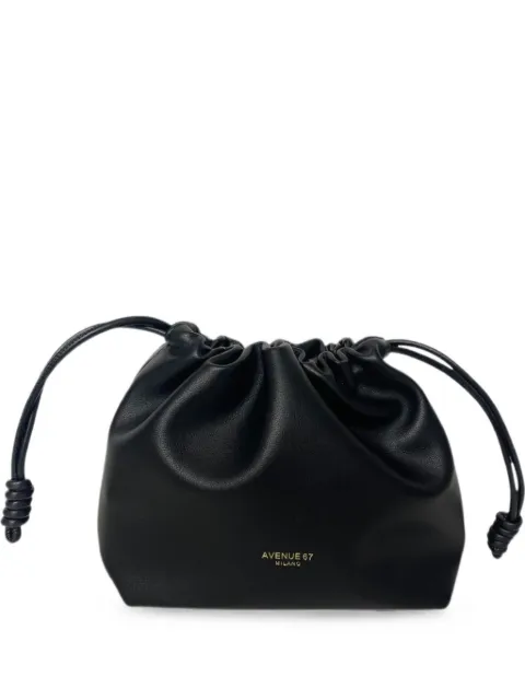 avenue 67 Cynthia drawstring soft leather clutch bag