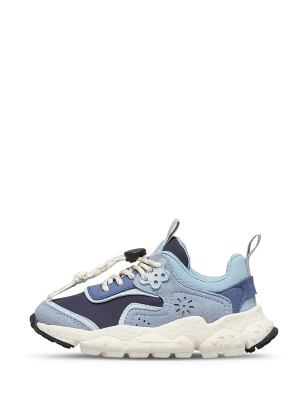 FLOWER MOUNTAIN KIDS perforated-detail sneakers Blauw