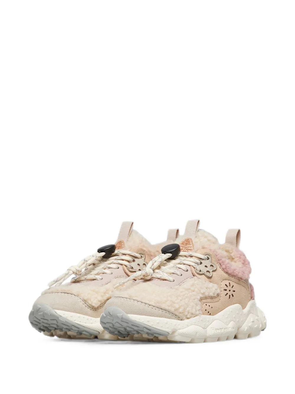 FLOWER MOUNTAIN KIDS panelled sneakers Beige