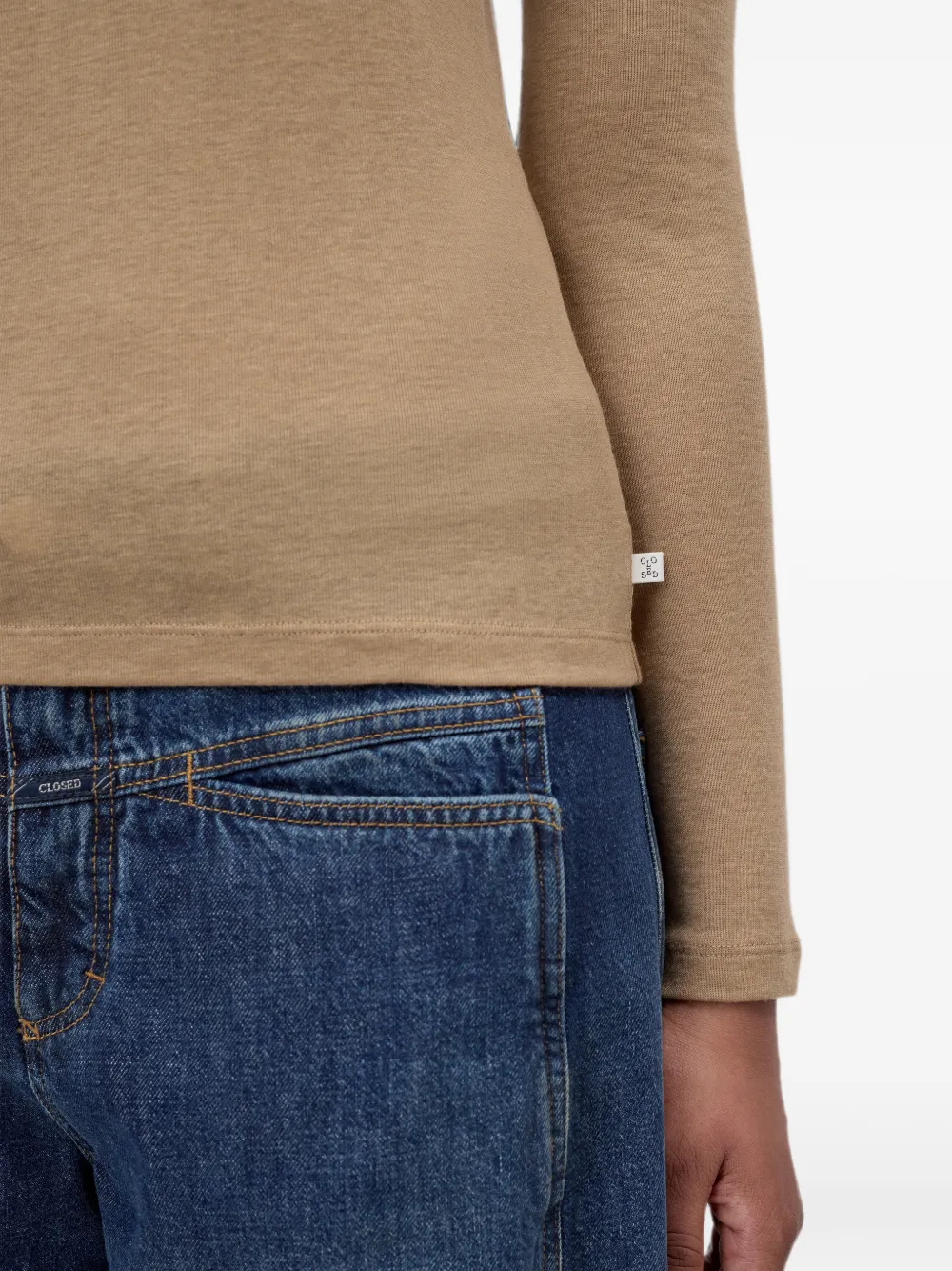 Closed Polotop met lange mouwen Beige