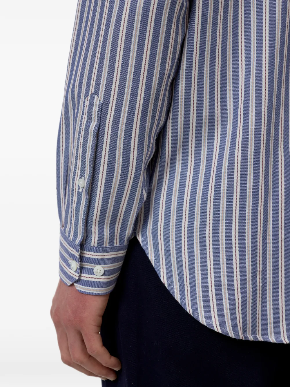 Closed Gestreept katoenen overhemd Blauw