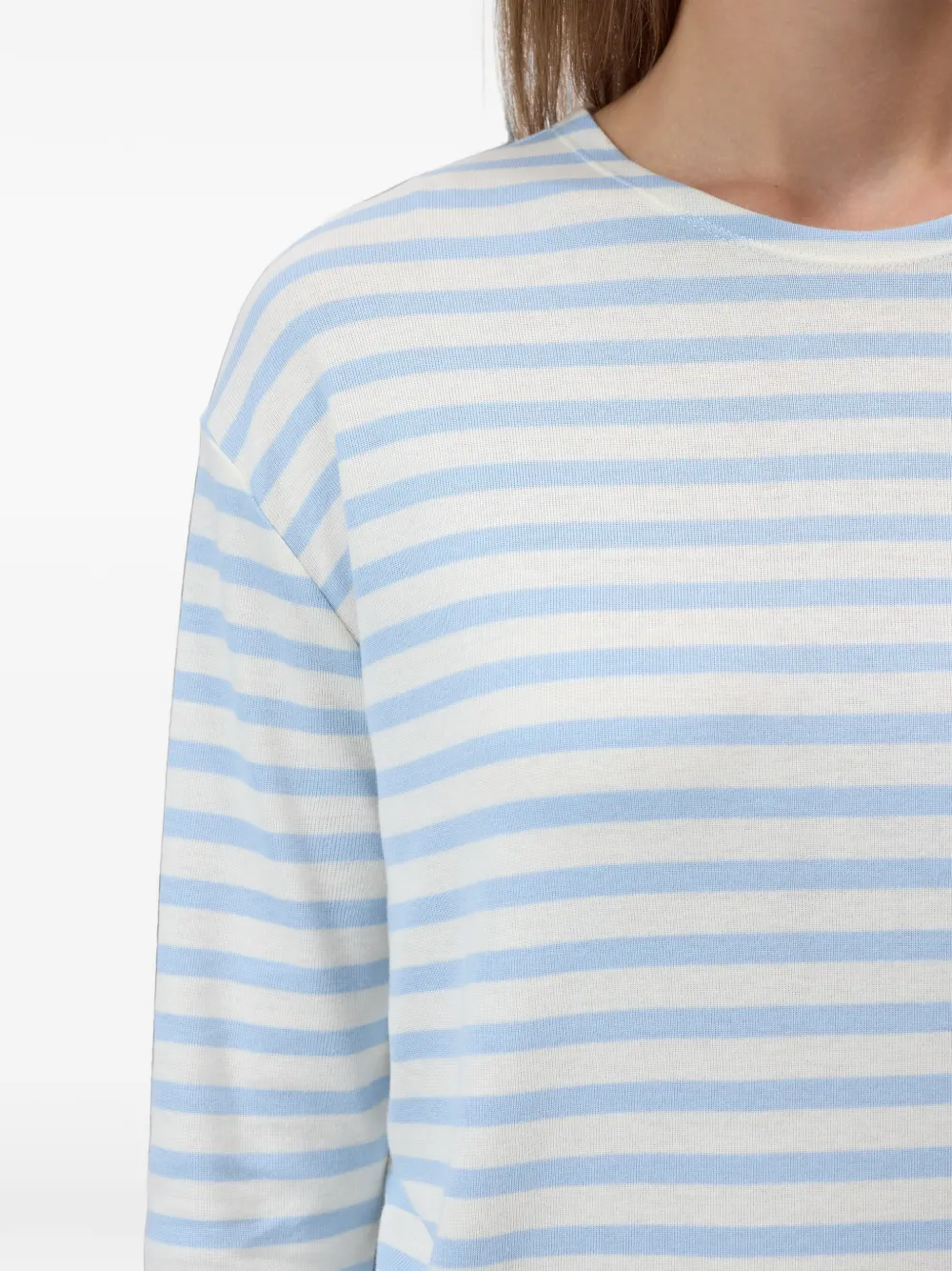 Closed T-shirt met lange mouwen Wit
