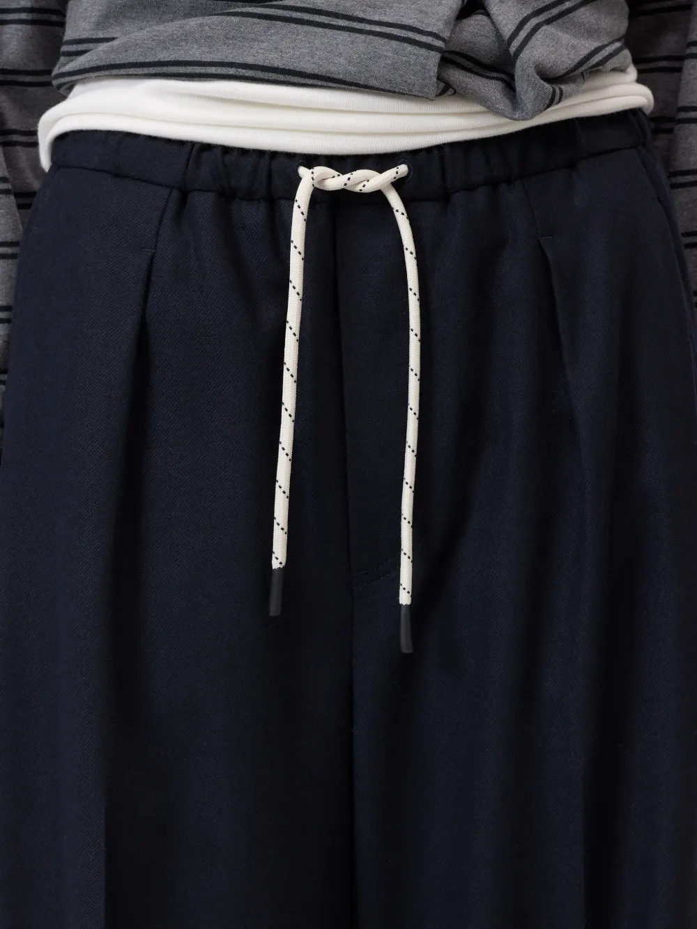 Closed Wynston palazzo broek met trekkoord Blauw
