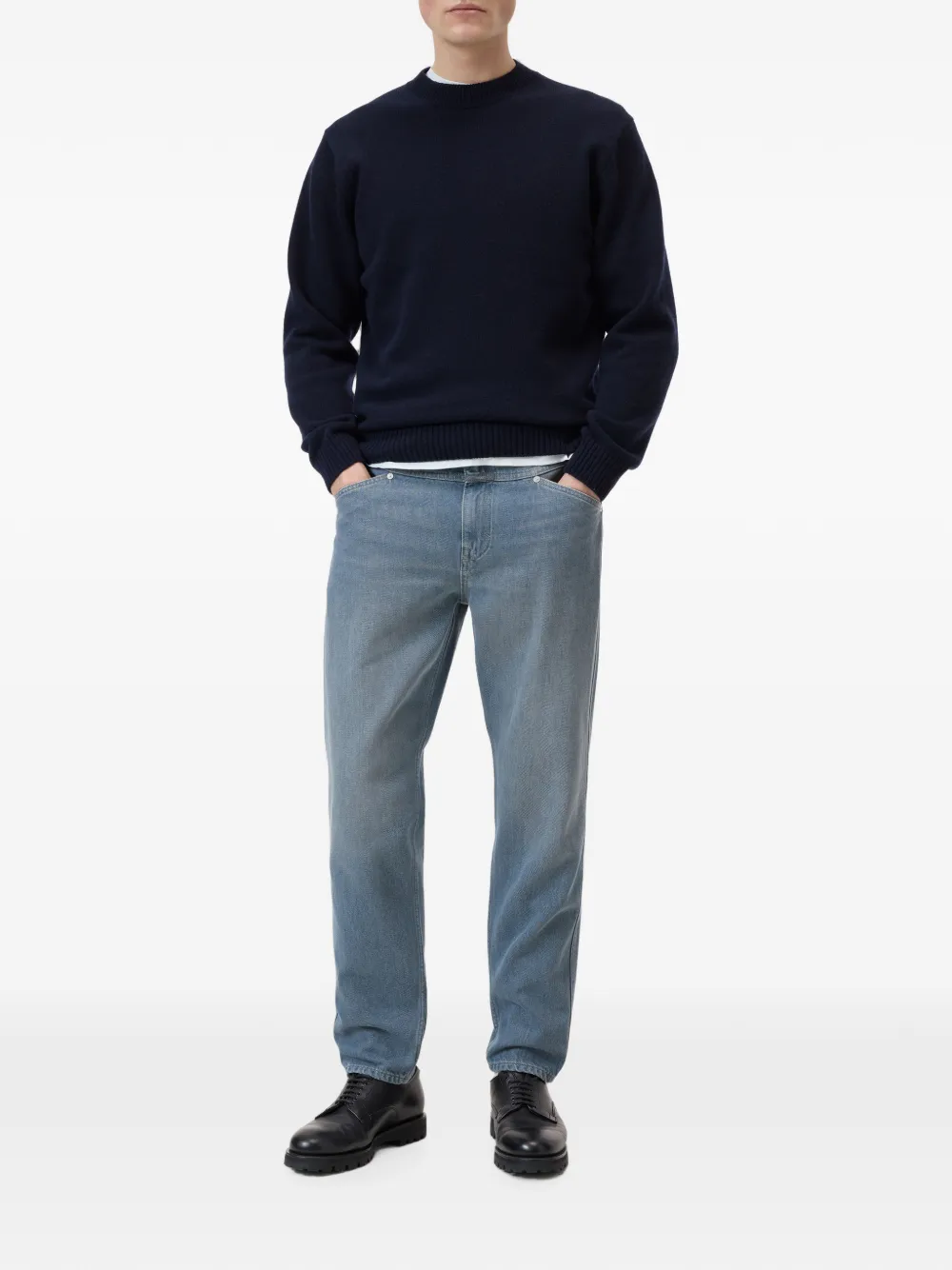 Closed Jeans met toelopende pijpen Blauw