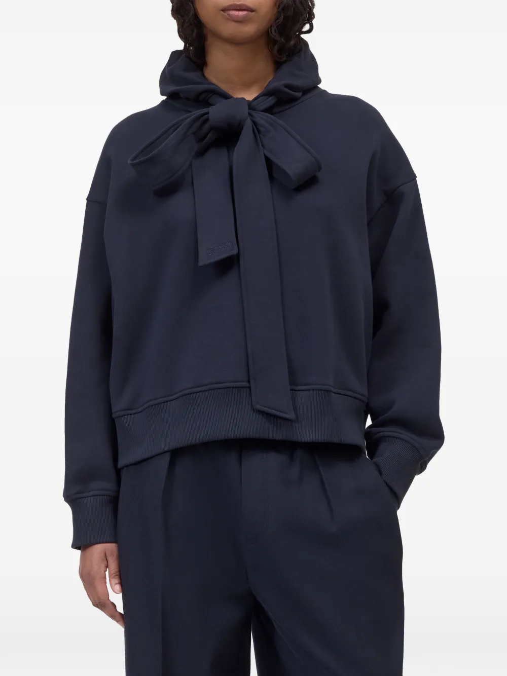 Closed Hoodie met strik Blauw