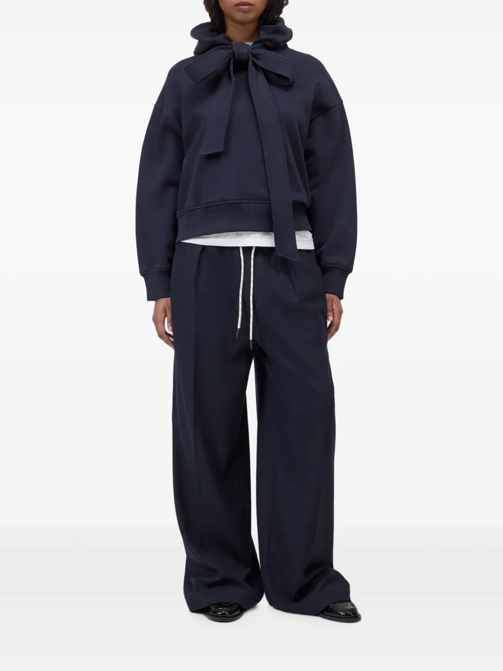 Closed Hoodie met strik Blauw