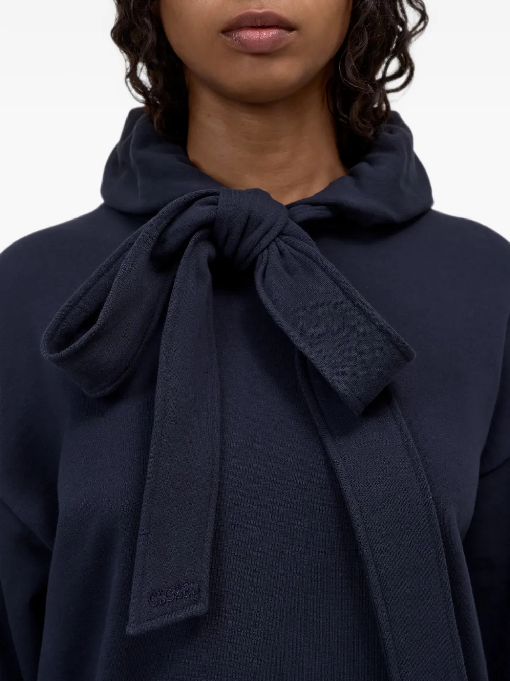 Closed Hoodie met strik Blauw