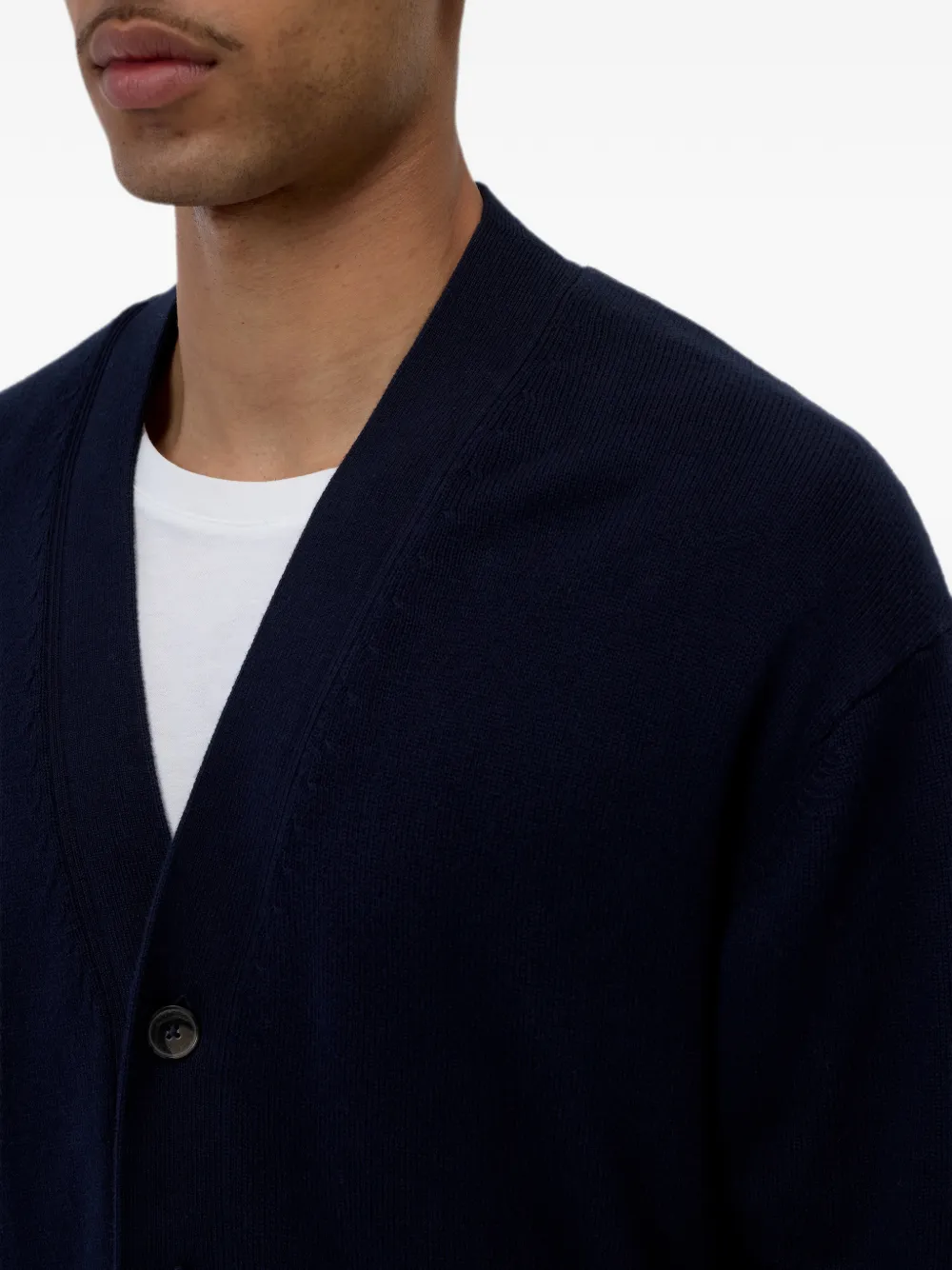 Closed Vest met V-hals Blauw