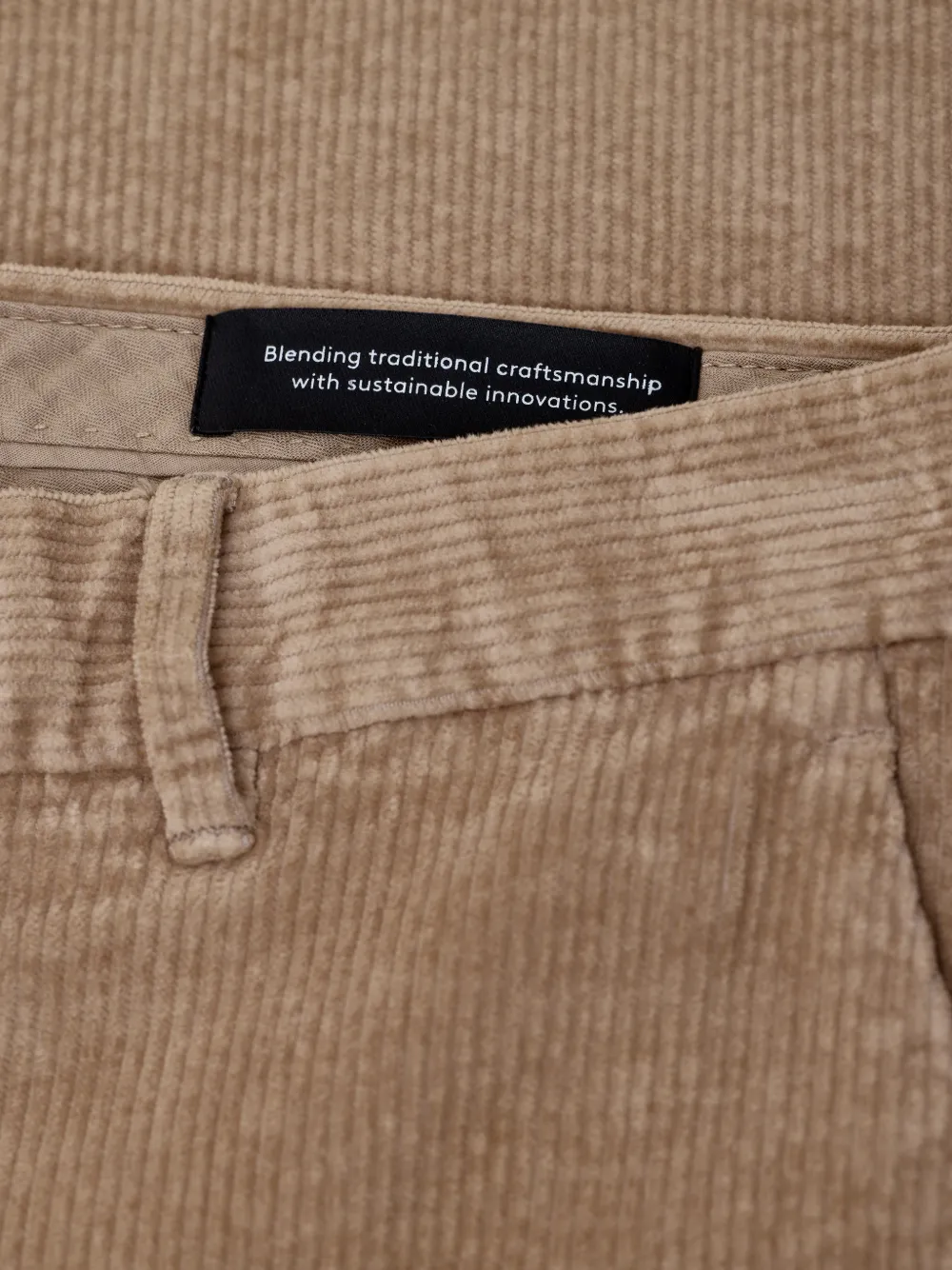 Closed Ribfluwelen broek Beige