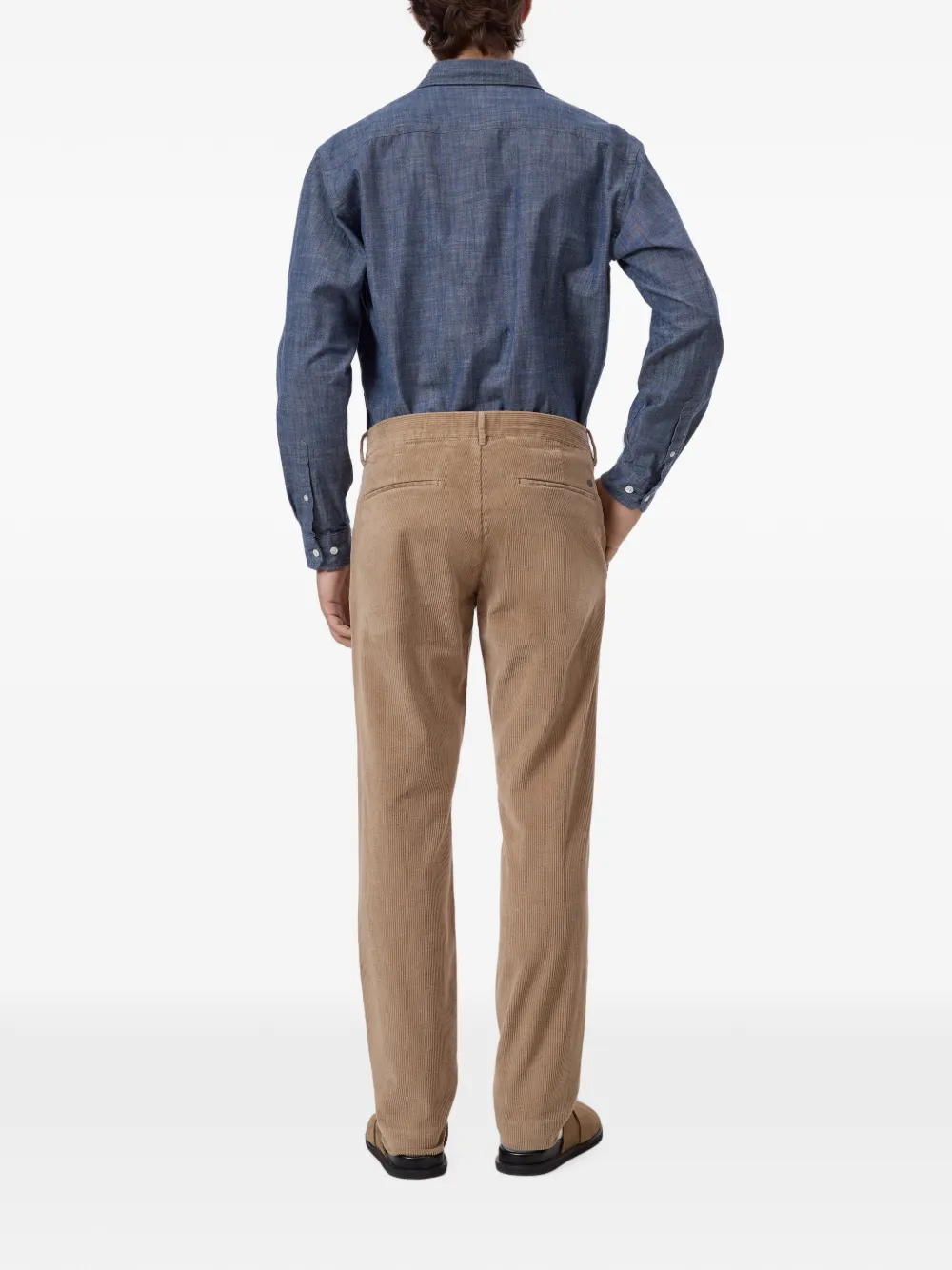 Closed Ribfluwelen broek Beige