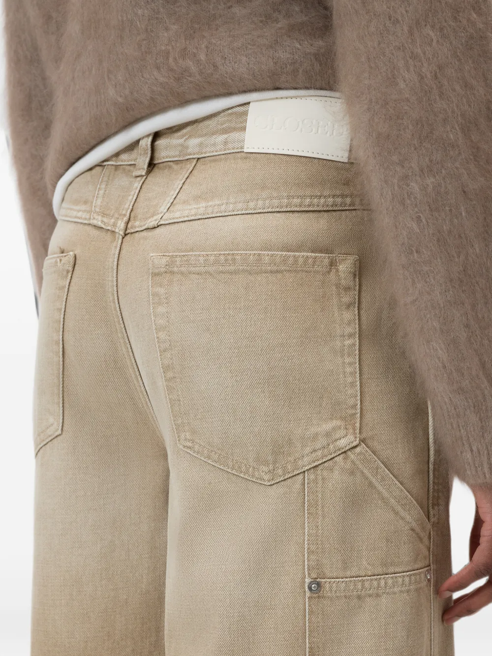 Closed Weston jeans met wijde pijpen Beige