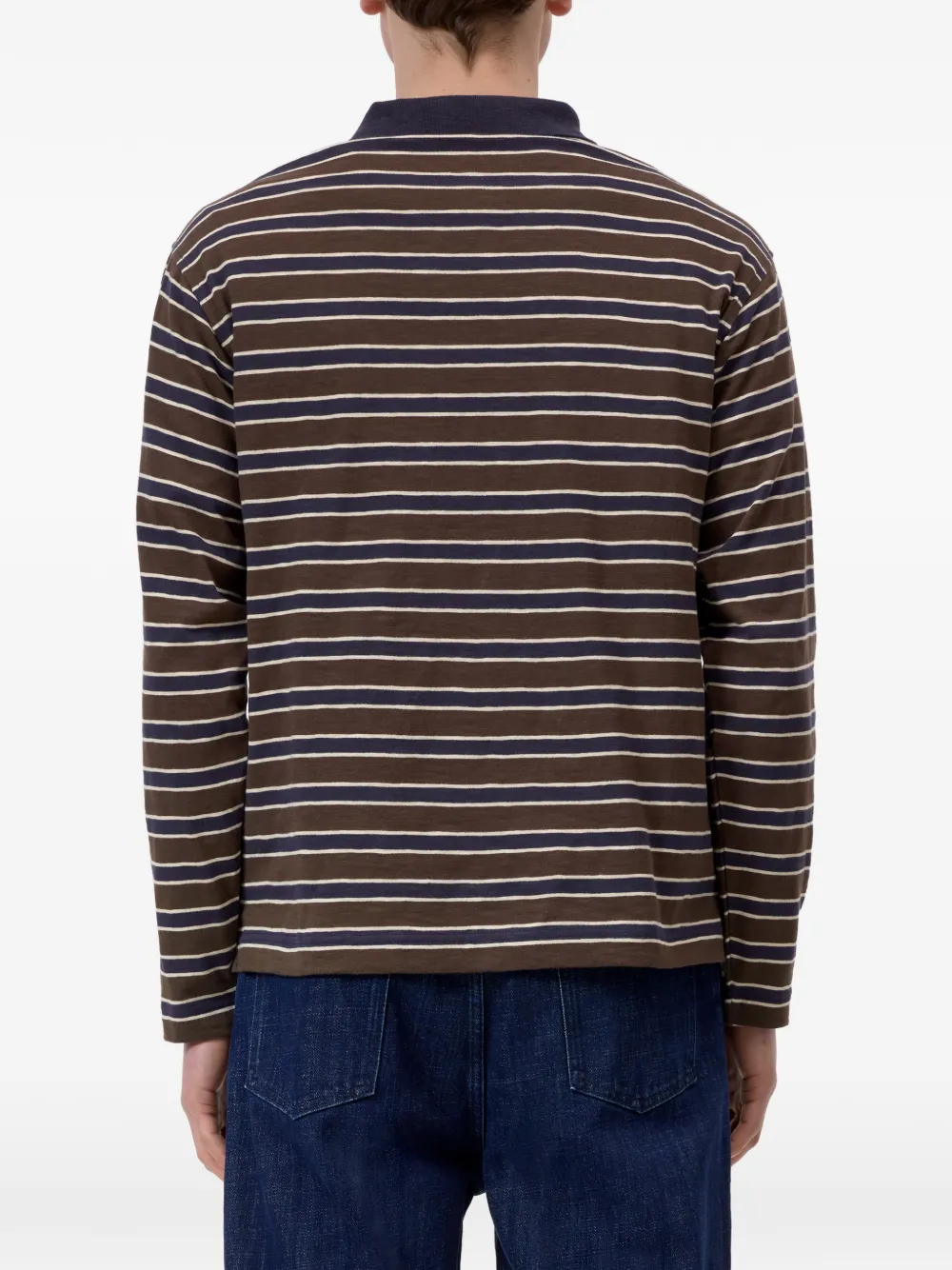 Closed Gestreept poloshirt Bruin