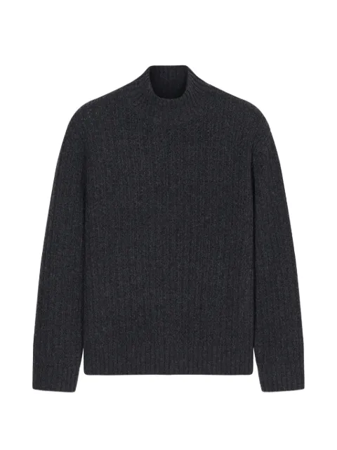 Closed ribbed-knit sweater