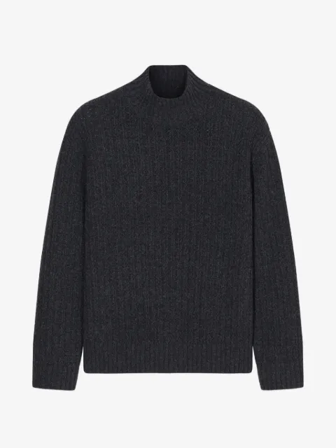 Closed ribbed-knit sweater