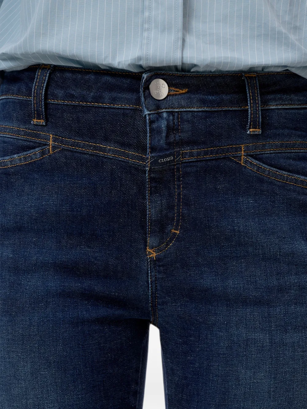 Closed Skinny Pusher x-pockets jeans Blauw