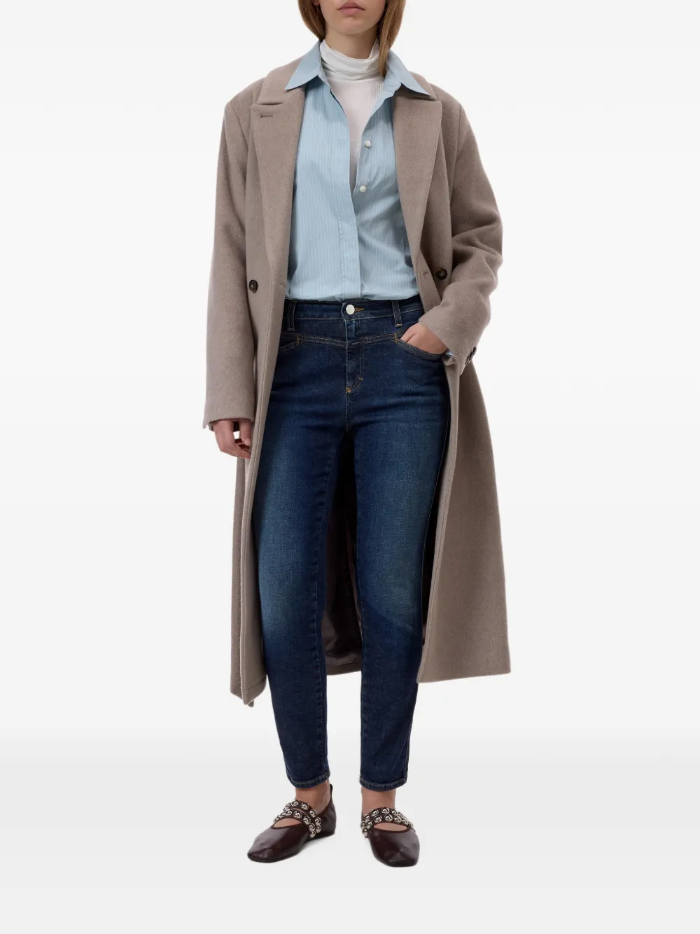 Closed Skinny Pusher x-pockets jeans Blauw