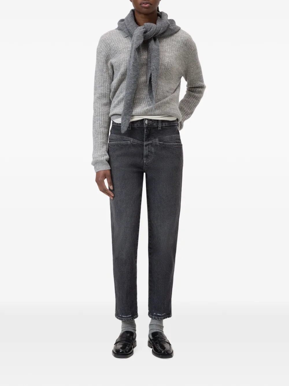 Closed Pedal Pusher jeans met toelopende pijpen Grijs