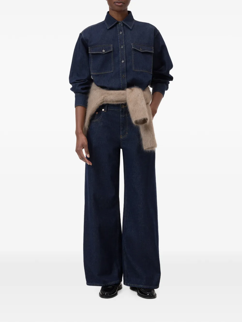 Closed Jayla jeans met wijde pijpen Blauw