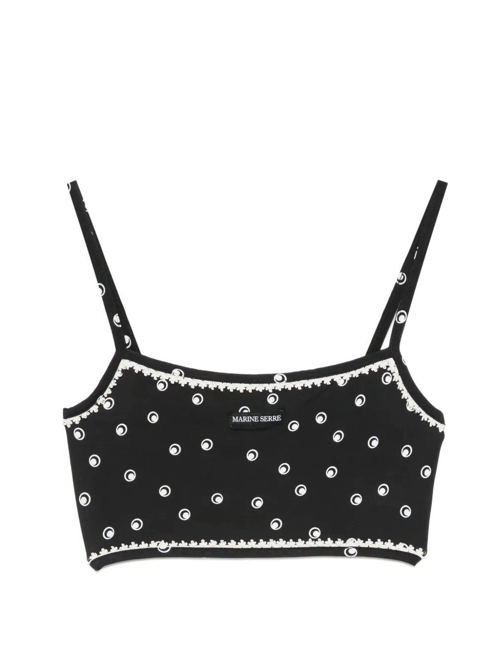 Marine Serre polka-dot Moon bra Zwart