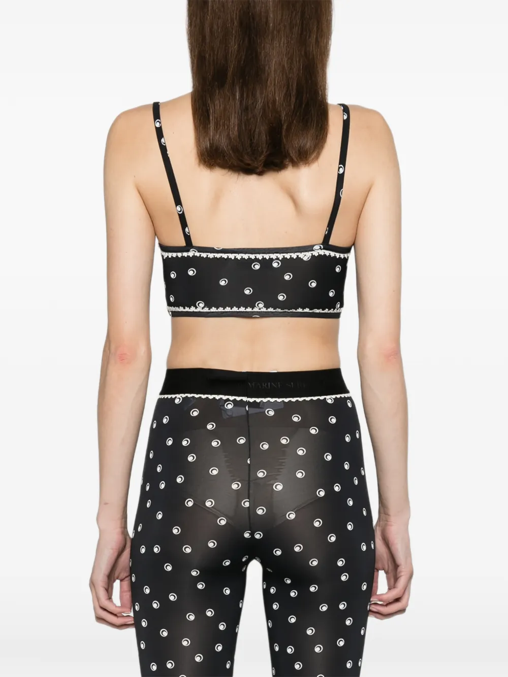 Marine Serre polka-dot Moon bra Zwart
