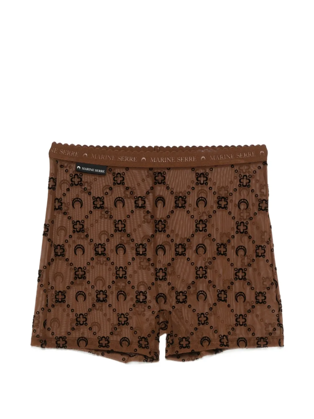 Marine Serre Moonogram mesh flock biker shorts Bruin