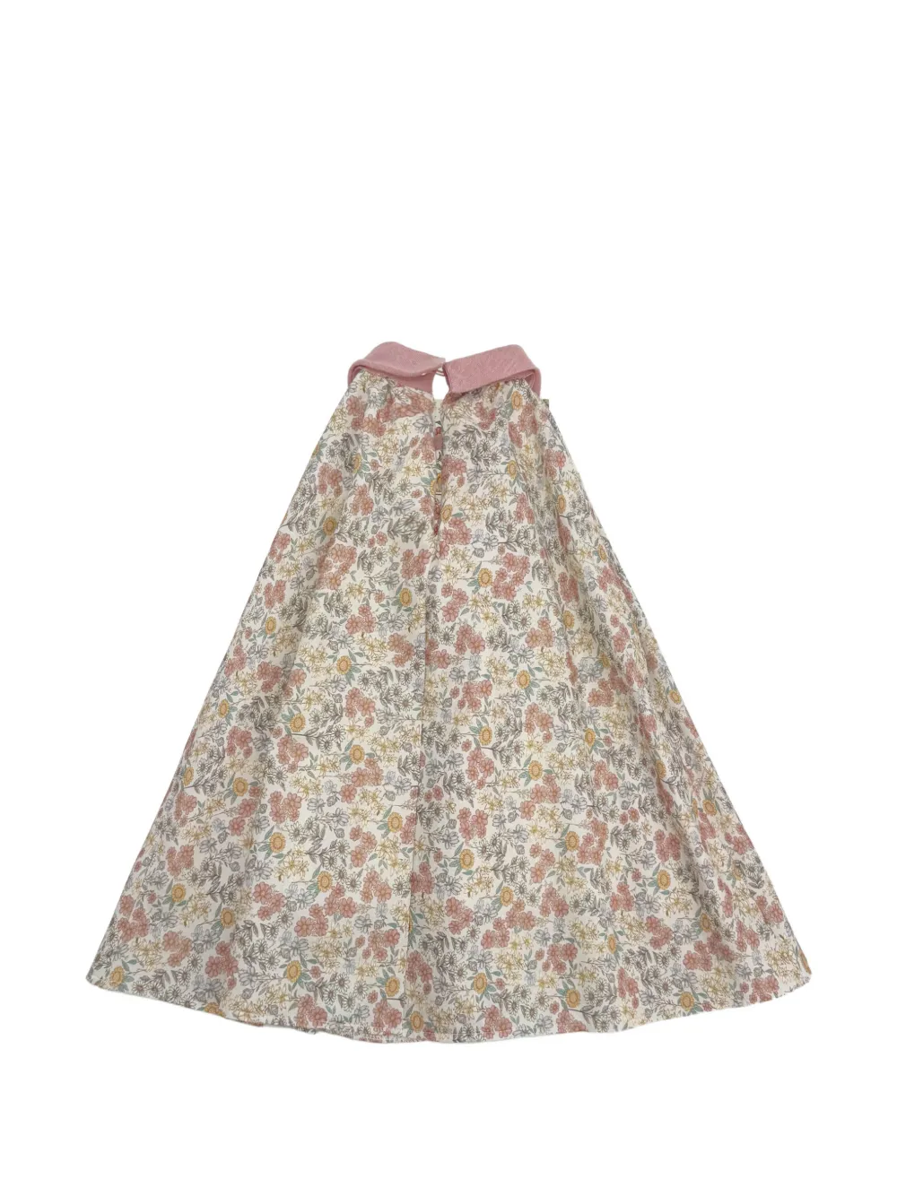 La Stupenderia Jurk met bloemenprint en strikdetail Beige