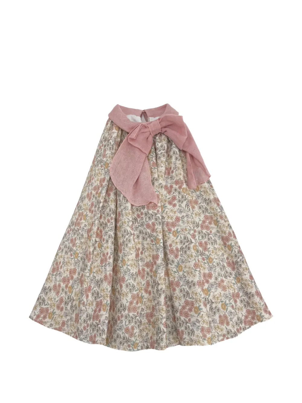 La Stupenderia floral-print bow-detail dress - Toni neutri