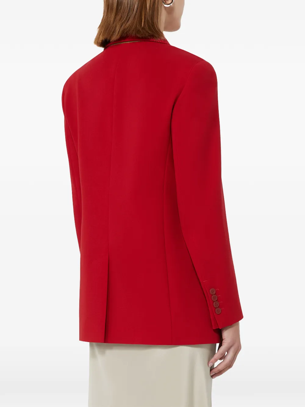 Max Mara Wollen blazer met enkele rij knopen Rood