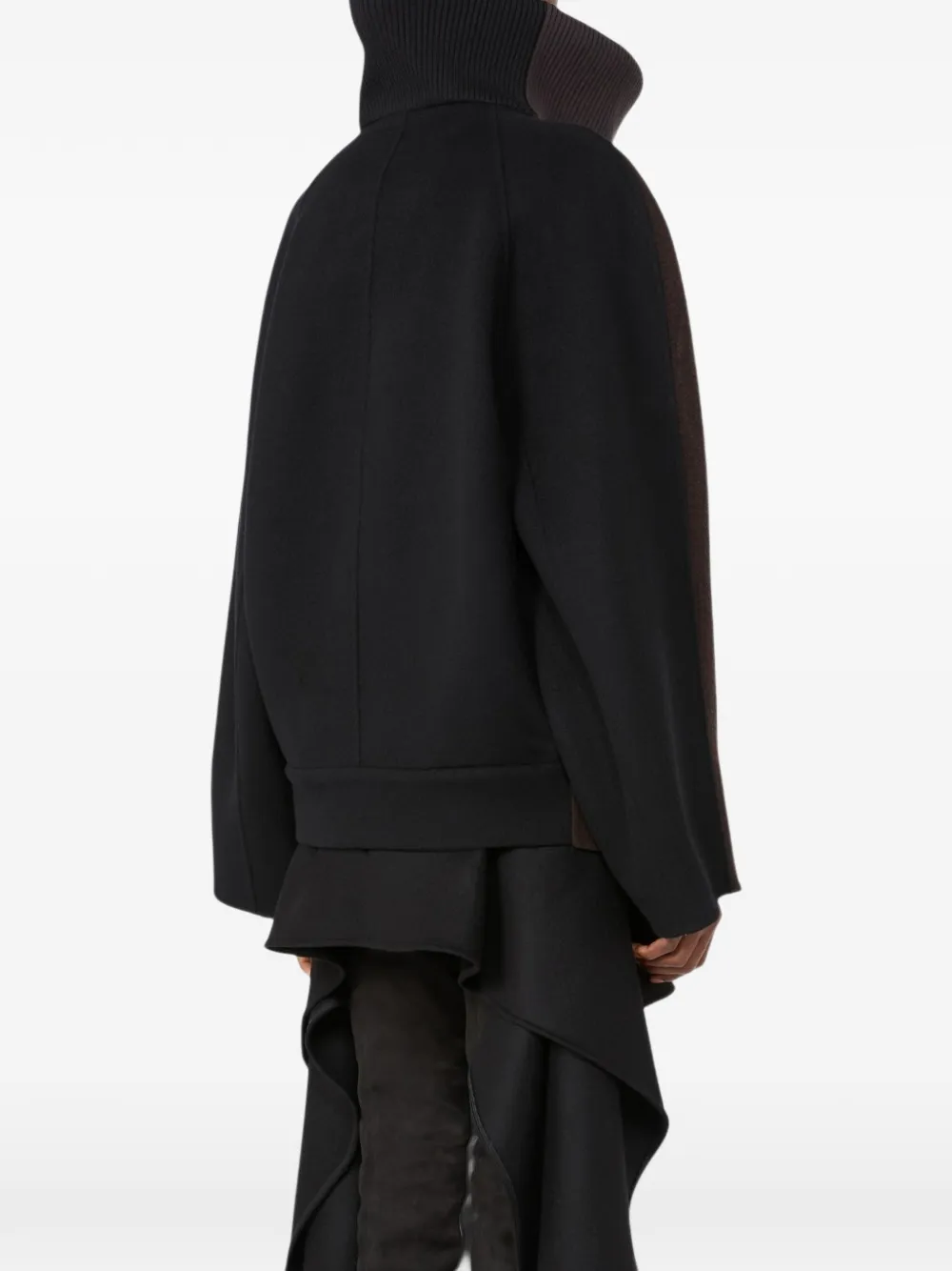 Sportmax Jas met hoge hals en vlakken Bruin