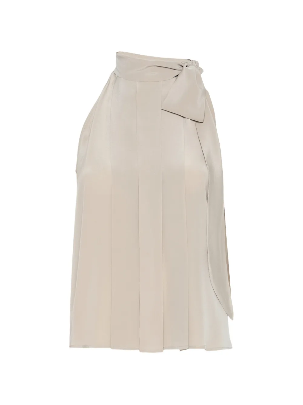 Max Mara Fune tie-neck pleated blouse - Neutrals