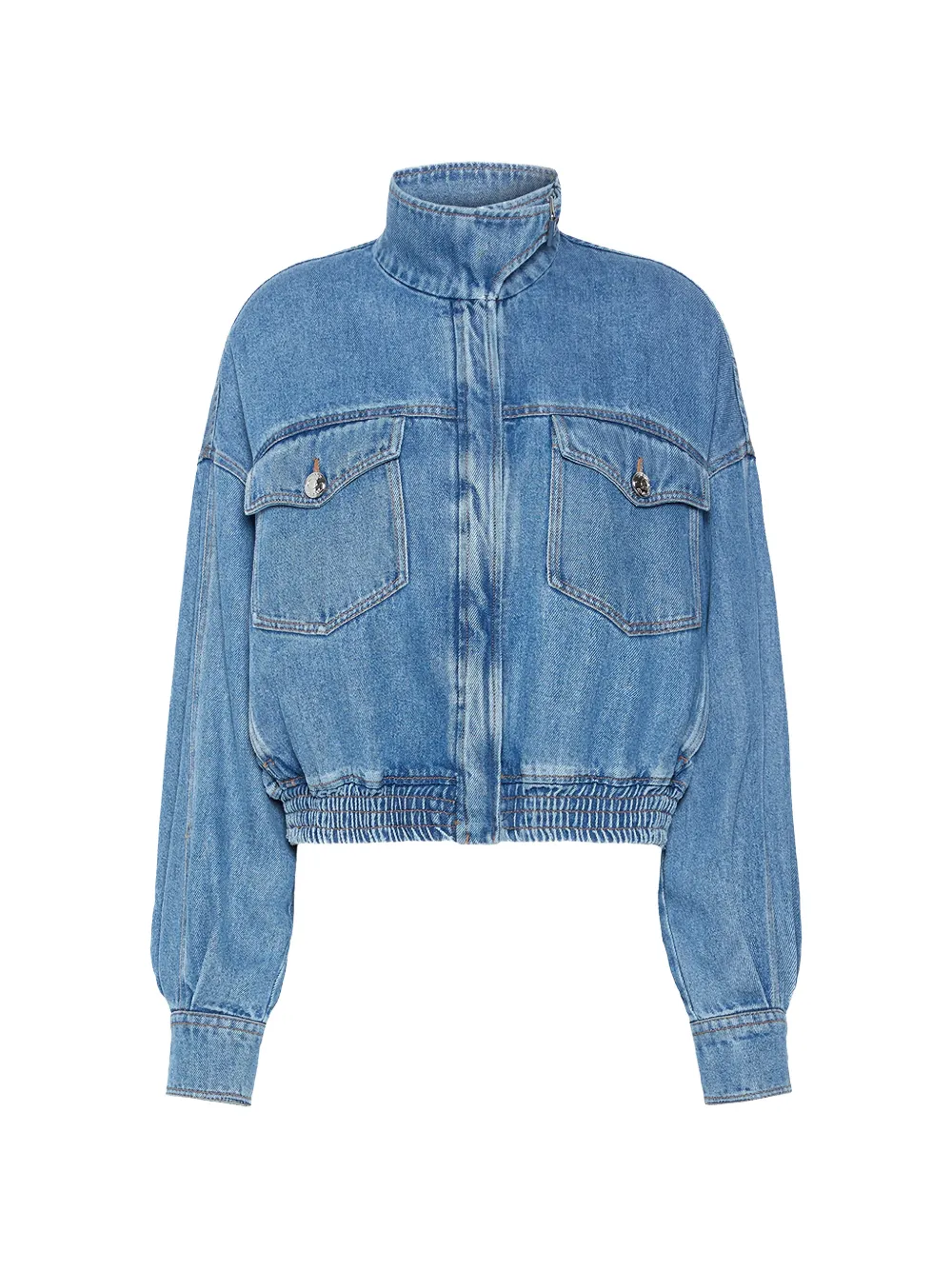 Sportmax Jeansjacke mit elastischem Bund - Blau