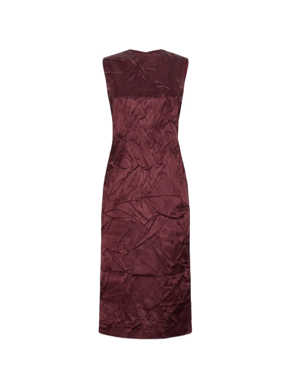 Max Mara Abito midi con effetto stropicciato - Rosso