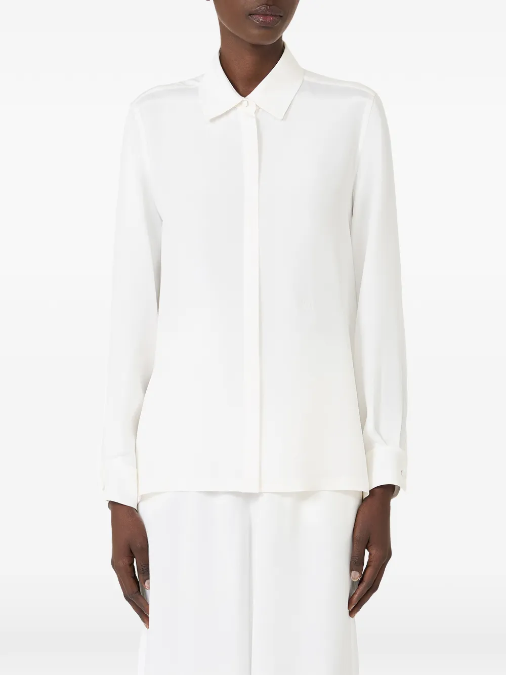 Max Mara Geranio blouse met zijsplit Wit