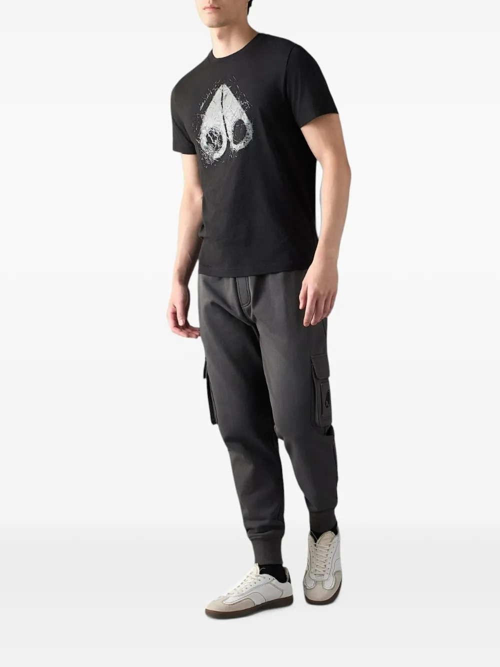 Moose Knuckles T-shirt met logoprint Zwart
