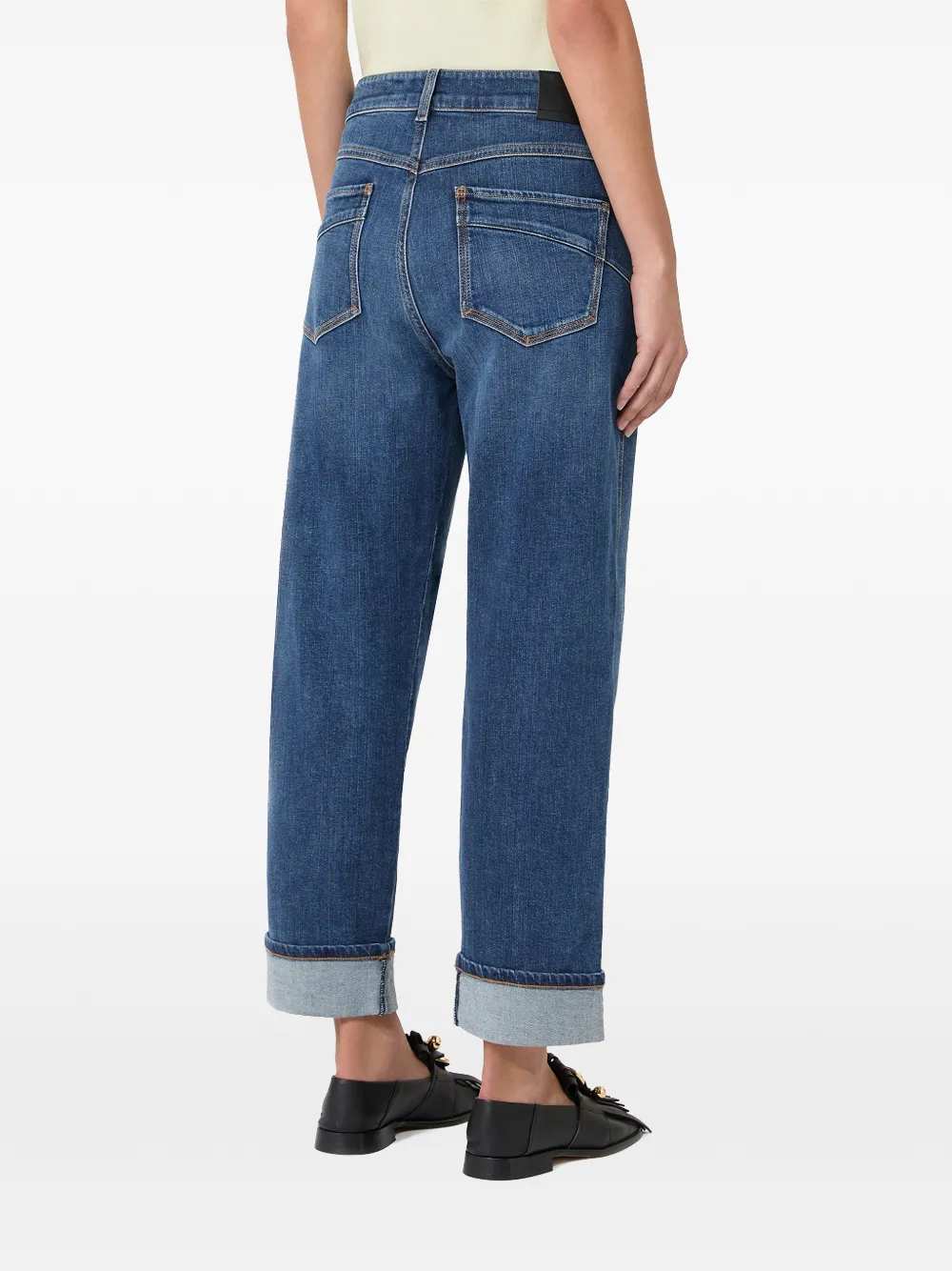 Sportmax Jeans met omgeslagen pijpen Blauw