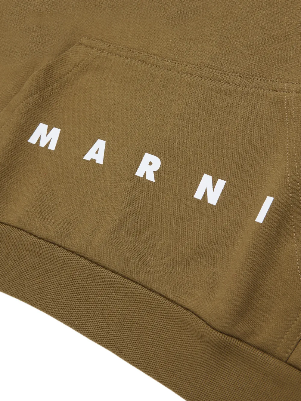 Marni Kids logo-print hoodie Bruin