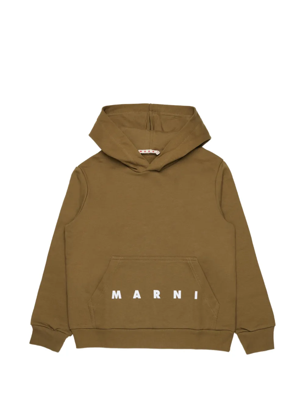 Marni Kids logo-print hoodie Bruin