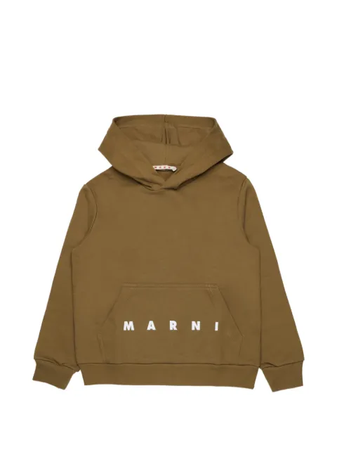 Marni Kids logo-print hoodie