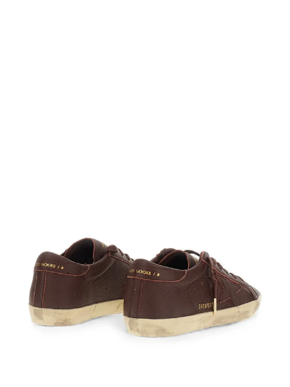 Golden Goose distressed star-patch sneakers Bruin
