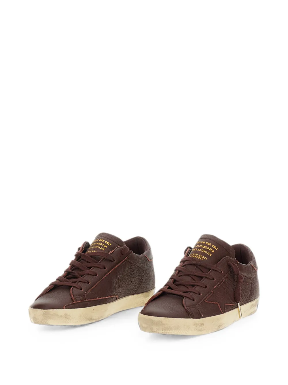 Golden Goose distressed star-patch sneakers Bruin