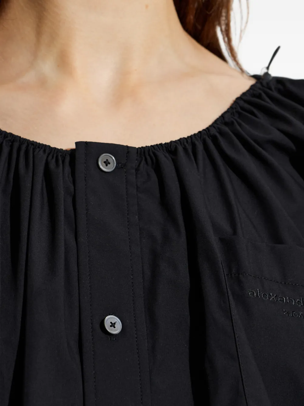 Alexander Wang Off-shoulder mini-jurk Zwart
