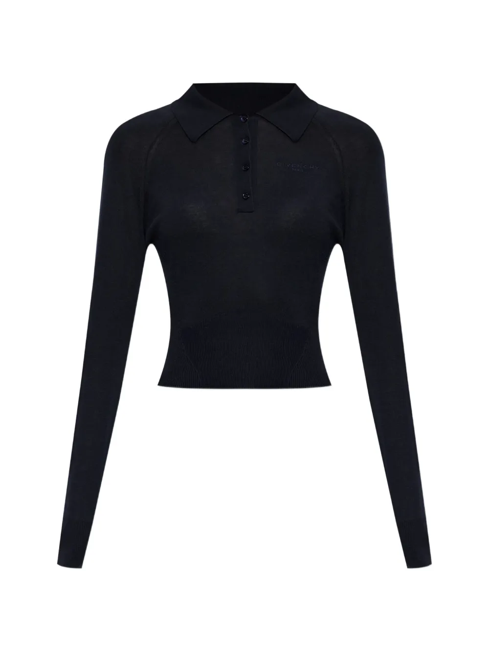 Givenchy logo-embroidered polo top - Blau
