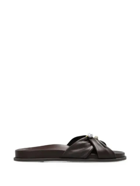 Jimmy Choo Rafi pearl-embellished leather sandals