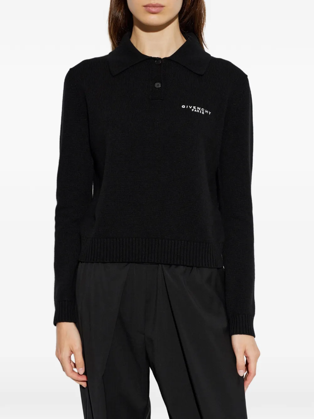 Givenchy Polotop met geborduurd logo Zwart