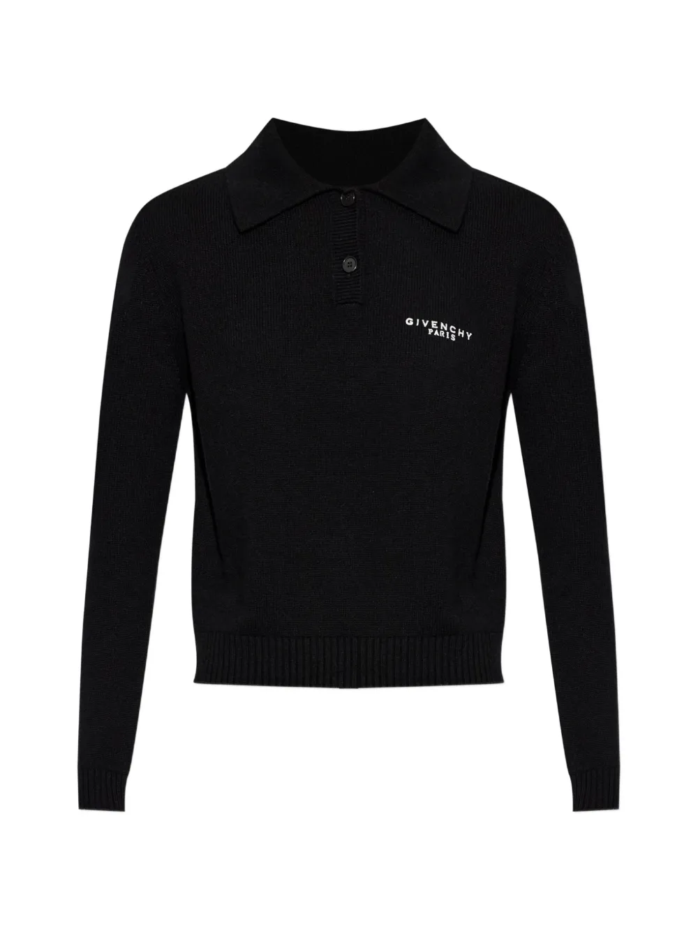 Givenchy logo-embroidered polo TOP - Schwarz