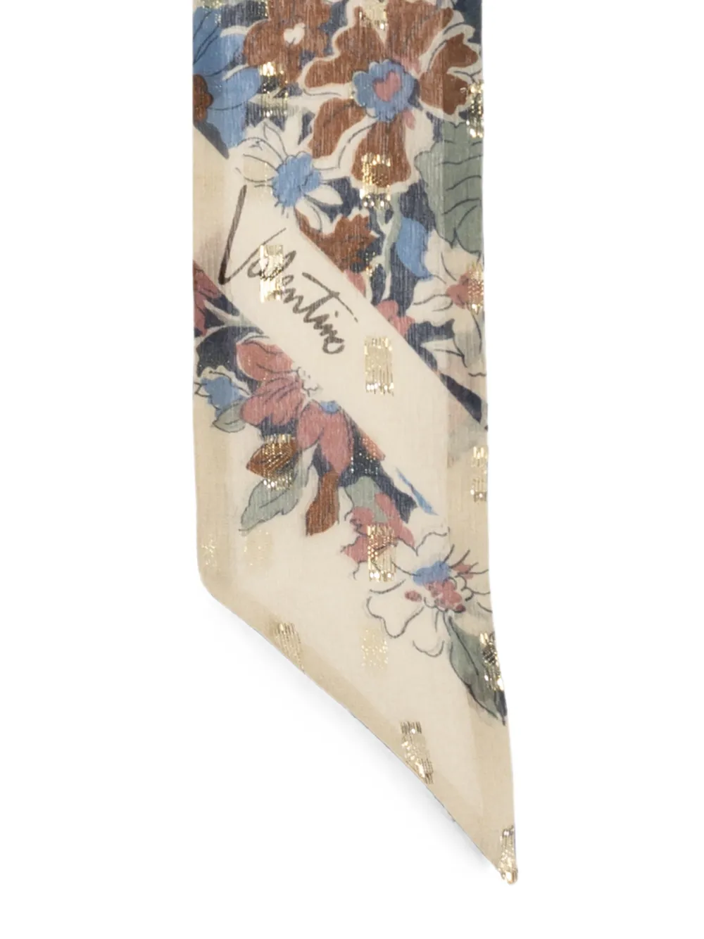 Valentino Garavani Sjaal met bloemenprint Beige