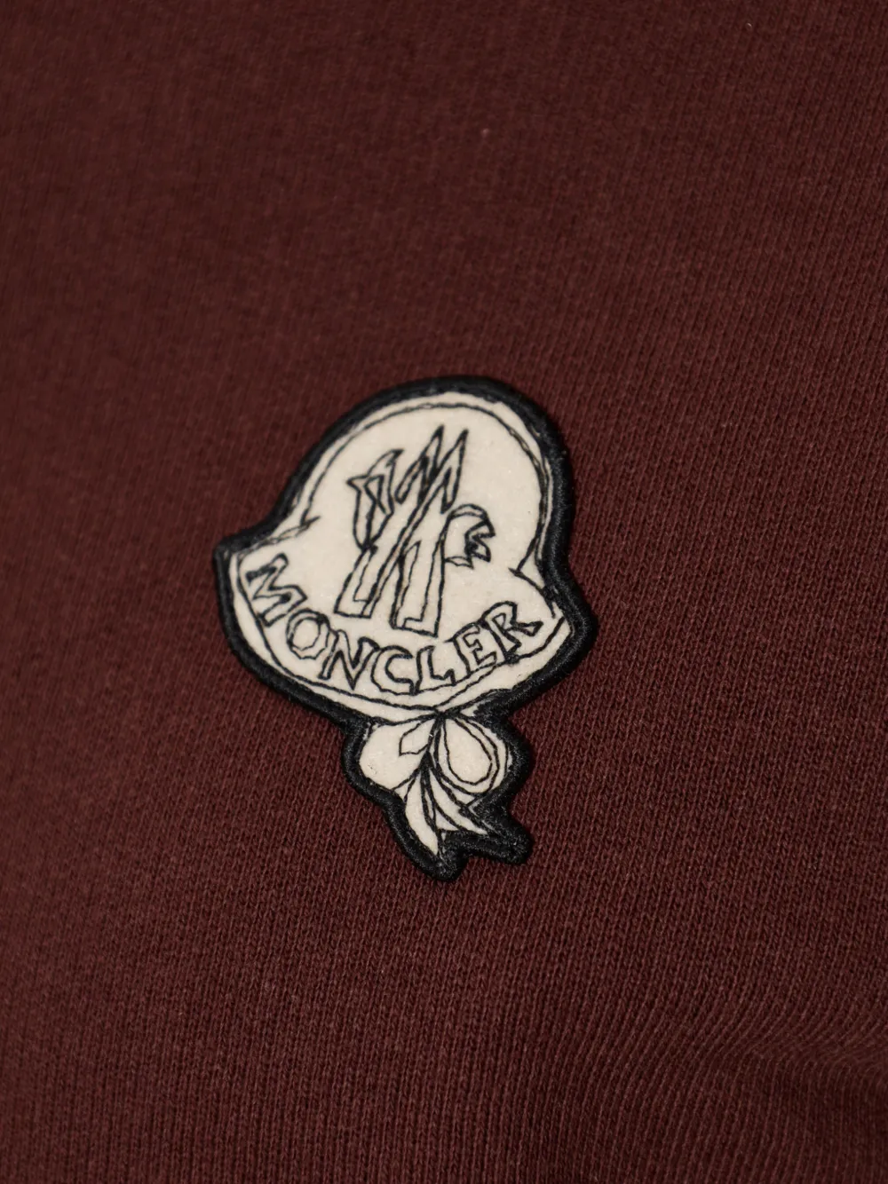 Moncler Hoodie met logopatch Bruin