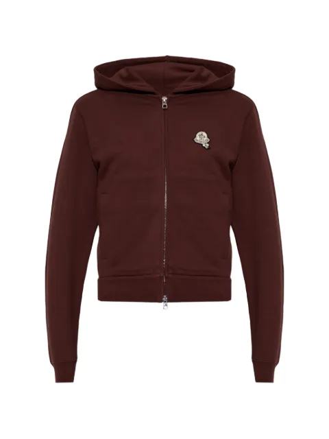 Moncler logo-patch zip-up hoodie