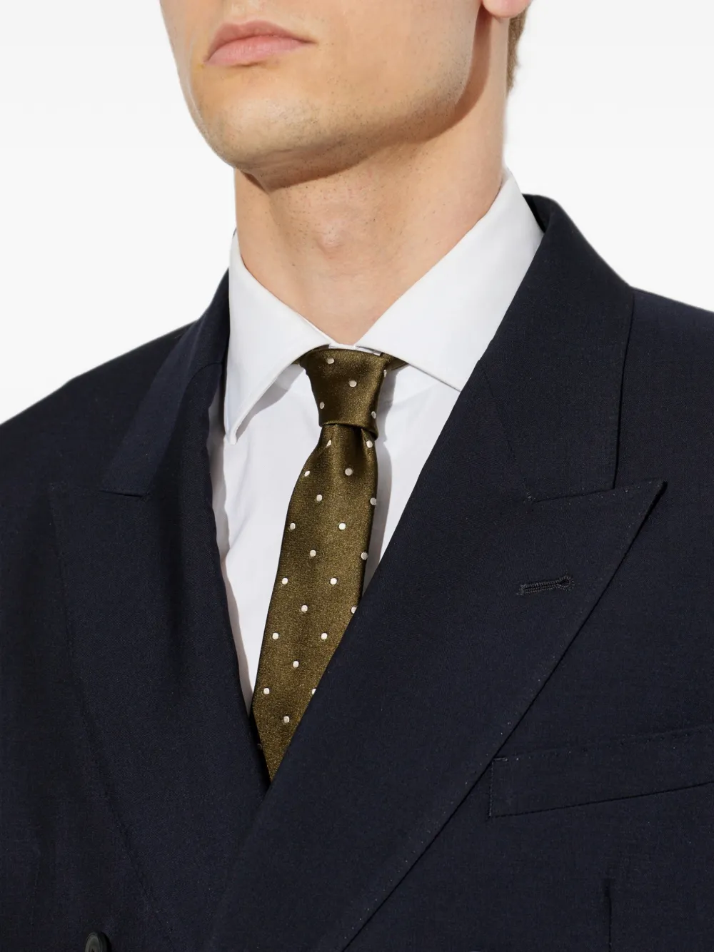 TOM FORD Stropdas met stippen Groen